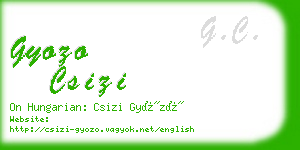 gyozo csizi business card